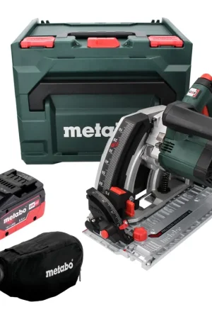 Metabo KT 18 LTX 66 BL Scie circulaire plongeante sans fil 18 V 165 mm + 1x Batterie 5,5 Ah + Coffret metaBOX - sans chargeur Remise