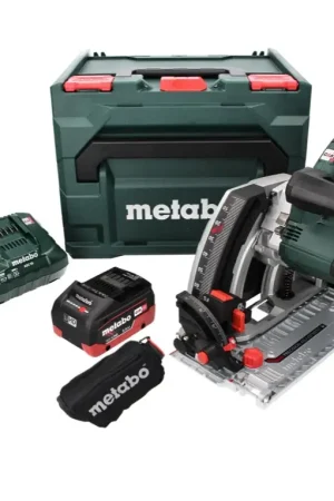 Metabo KT 18 LTX 66 BL Scie circulaire plongeante sans fil 18 V 165 mm + 1x Batterie 5.5 Ah + Chargeur + Coffret metaBOX Dernier Modèle