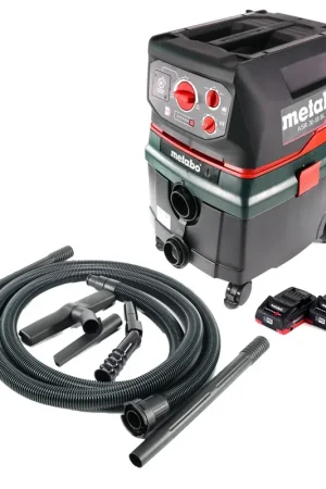 Metabo ASR 36 18 BL 25 M SC 36 V (2x 18 V) Aspirateur sec/humide 25 l brushless + 2x Batteries 4.0 Ah - sans chargeur Affaire À Saisir