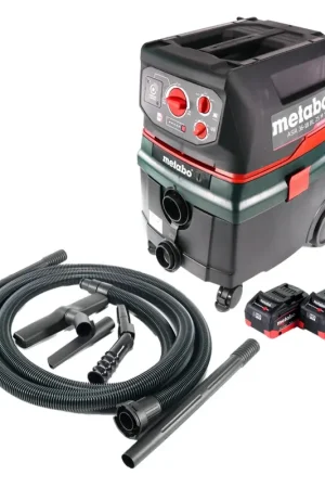 Meilleure Vente Metabo ASR 36 18 BL 25 M SC 36 V (2x 18 V) Aspirateur sec/humide 25 l sans balai + 2x Batteries 5,5 Ah - sans chargeur
