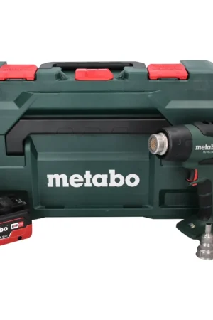 Prix Promo Metabo HG 18 LTX 500 Pistolet à air chaud sans fil 18V 300 - 500 °C + 1x Batterie 5,5Ah + Coffret MetaBox - sans chargeur