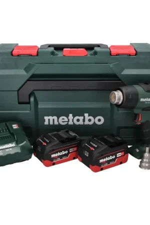 Metabo HG 18 LTX 500 Pistolet à air chaud sans fil 18V 300 - 500°C + 2x Batteries 5,0Ah + Chargeur + Coffret MetaBox Certifié