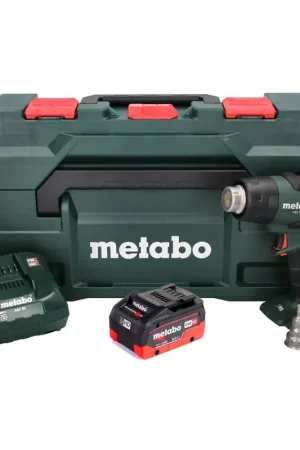 Expédition Rapide Metabo HG 18 LTX 500 Pistolet à air chaud sans fil 18V 300 - 500 °C + 1x Batterie 8,0Ah + Chargeur + Coffret MetaBox