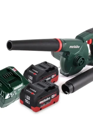 Pas Cher Metabo AG 18 Souffleur sans fil 18 V + 2x Batteries 10,0 Ah + Chargeur