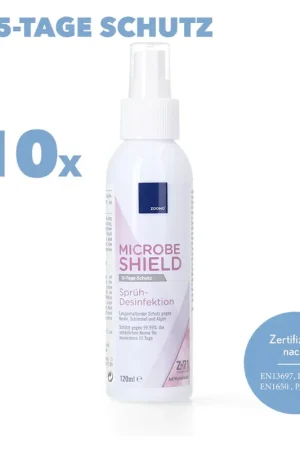 Zoono Z-71 Micobe Shield Désinfectants de surface 120 ml - 10 pièces (certifié selon PAS 2424 / EN13697 / EN1276 / EN1650) Vente Flash