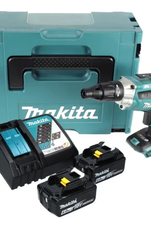 Makita DFS 251 RGJ Visseuse pour cloisons sèches sans fil Brushless 18V + 2x Batteries 6,0Ah + Chargeur + Coffret Makpac Haute Qualité
