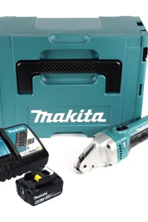 Nouvel Arrivage Makita DJS 161 RG1J Cisailles sans fil 18V 18 V 1,6 mm + 1x Batterie 6,0 Ah + Chargeur + Coffret Makpac