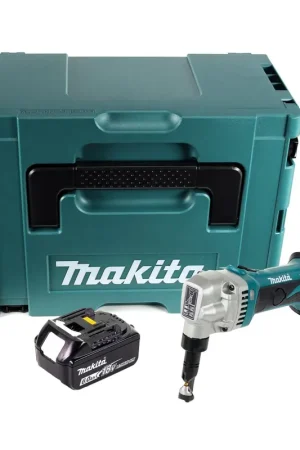 Makita DJN 161 G1J Grignoteuse sans fil 18 V + 1x Batterie 6.0 Ah + Coffret Makpac - sans chargeur Seulement Aujourd'hui