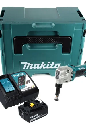 Makita DJN 161 RG1J Grignoteuse sans fil 18 V + 1x Batterie 6.0 Ah + Chargeur + Coffret Makpac Prix Cassé
