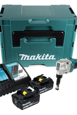 Makita DJN 161 RGJ Grignoteuse sans fil 18 V + 2x Batteries 6.0 Ah + Chargeur + Coffret Makpac Commande En Gros