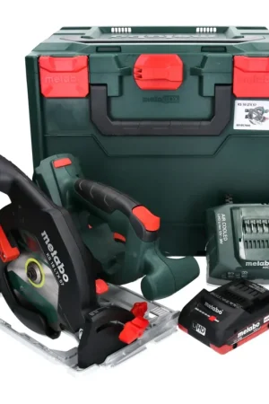 Acheter En Ligne Metabo KS 18 LTX 57 Scie circulaire portative sans fil 18 V 165 mm + 1x Batterie 4,0 Ah + Chargeur + Coffret metaBOX