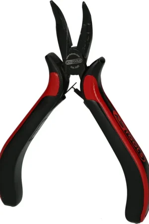 KS TOOLS Pince électronique à bec demi-rond,coudé, 130mm ( 500.7022 ) Nouvelle Collection