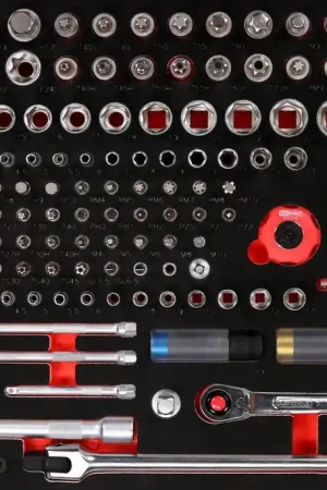 Solde KS TOOLS Jeu de clés à douille 1/4''+ 1/2' dans insert en mousse, 167 pcs ( 811.0167 )