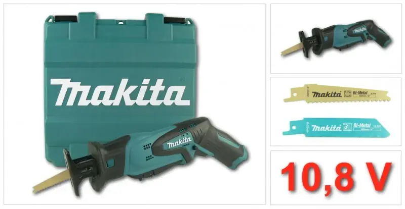 Expédition Rapide MAKITA JR 102 D Scie sabre sans fil 10,8 V + Coffret à outils + Lames de scie - sans batterie, sans chargeur