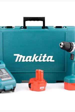 Makita 6281 DWAE Perceuse-visseuse sans fil 14,4 V + 2x Batteries 1,9 Ah + Chargeur + Coffret Expédition Rapide