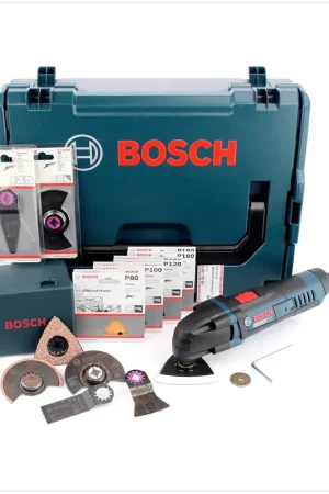 Dernier Modèle Bosch GOP 250 CE Outil professionnel multifonctionnel de 250W + Jeu d'accessoires de 48 pièces + Coffret L-Boxx ( 0601230001 )