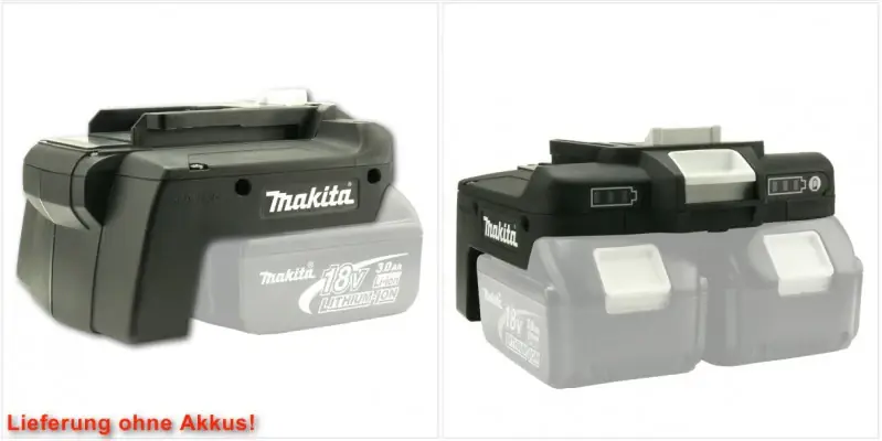 Makita Adaptateur BCV 02 pour 2 x Batteries 18 V BL 1830 ( = 36 V ) Vente Directe