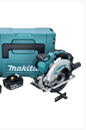 Acheter Direct Makita DSS 610 RMJ Scie circulaire à main sans 18V 165 mm Li-ion + 2x Batteries Makita BL 1840 B 18V - 4Ah Li-Ion + Chargeur + Coffret MAKPAC taille 3 + Insert