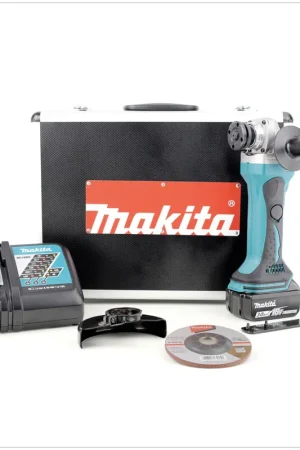Remise Makita BGA 452 RF Meuleuse d'angle sans fil 18V Li-ion 115 mm+ 1x Batterie Makita BL1830 B + Chargeur DC18RC + Coffret en aluminium