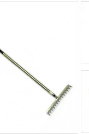 Fiskars ErgonomicTM Râteau de jardin en argent avec manche en aluminium 135510 Commander Vite