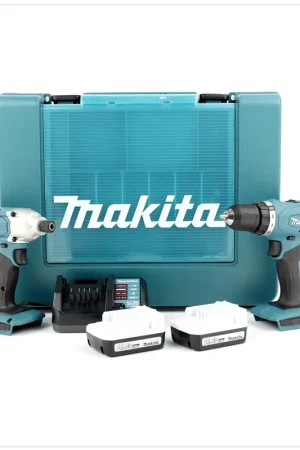 Makita DK 1497 Set combiné 14V avec Perceuse-visseuse DF 347 + Visseuse à choc TD 126 + 2 x Batteries BL 1413 G + Chargeur DC18WA + Coffret Commande En Gros
