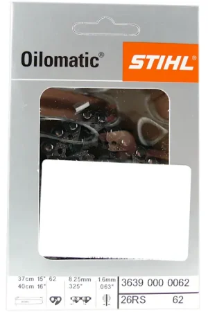 STIHL Oilomatic Chaine de tronçonneuse 325" Rapid Super avec maillon d'entrainement d'une épaisseur de 1,6 mm - 37 cm (3639 000 0062) Achetez Aujourd'hui
