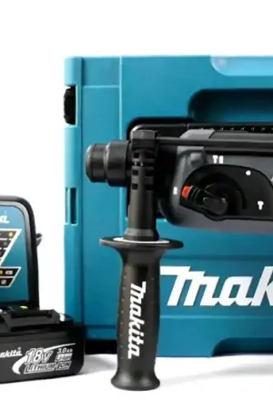 Makita BHR 202 Perforateur combiné sans fil 18V 2,0J SDS Plus + Coffret Makpac + 2x Batteries 3Ah + Chargeur Expédition Rapide