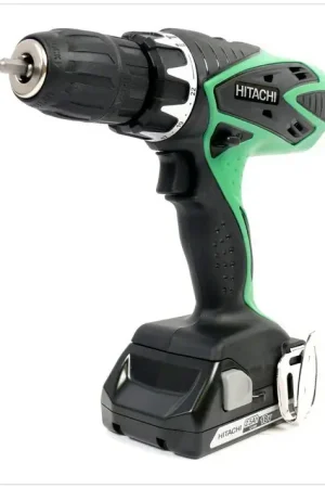 Livraison Express Coffret perceuse à percussion sans fil Hitachi DV 18 DSFL 18 V Li-Ion + jeu d'embouts et de forets Hitachi 42 pièces