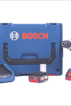 Acheter En Ligne Bosch GSB 18 V-Li Professional Perceuse visseuse à percussion sans fil + 2x Batteries 2 Ah + Chargeur sans fil GAL 1830 W + Coffret L-BOXX