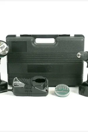 Solde Hitachi DS 12 DVF 3 Perceuse-visseuse sans fil 12V Ni-Cd + Hitachi UB 12 D + 2x Batteries 12 V + Chargeur + Jeu de forets et perceuses Hitachi - 7 pièces
