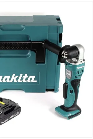 Makita DDA 351 Y1J Perceuse d'angle sans fil 18V 13,5Nm + 1x Batterie 1,5Ah + Makpac - sans chargeur Authentique