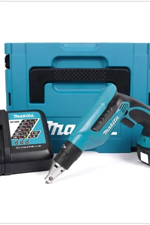 Makita DFS 451 kit Y1J-D Visseuse plaque de plâtre sans fil 18 V avec boîtier MAKPAC inclus Batterie BL 1815 N + chargeur DC18RC Vente Flash