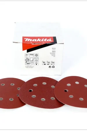 Petit Prix Makita 98 C 359 Papier abrasif 125 mm, Set de disques abrasifs Velcro ( P60 & P120 & P240 )