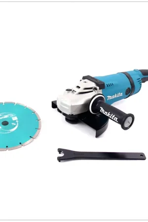 Makita GA 9030 RF 01 Meuleuse d'angle 2400W, 230 mm + Disque diamanté DIAMAK P-44155 Commande En Gros