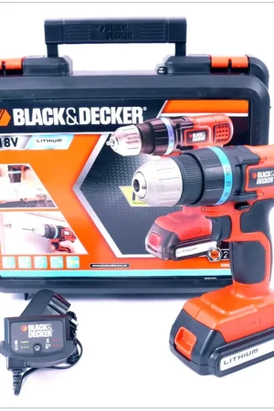 Commande En Gros Black & Decker EGBL 18 K Perceuse-visseuse sans fil 18V + 1x Batterie 1,5 Ah + Chargeur + Coffret