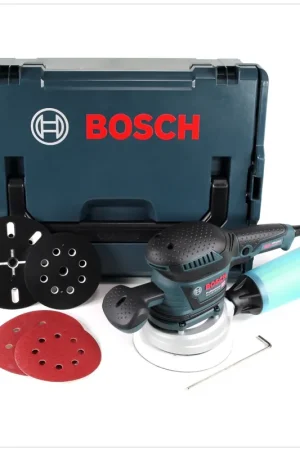 Bosch GEX 125-150 AVE Ponceuse excentrique 400W ( 060137B101 ) 150mm + Coffret L-Boxx + Accessoires Nouveauté