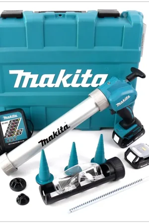 Usine Directe Makita DCG 180 RYEX Pistolet à cartouche sans fil 18 V + 2x Batteries 1,5 Ah + Chargeur + Mallette de transport