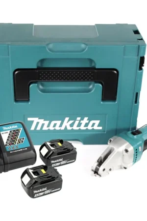 Makita DJS 101 RMJ Cisailles à tôle sans fil 18V + 2x Batteries 4,0Ah + Chargeur + Coffret Makpac Authentique