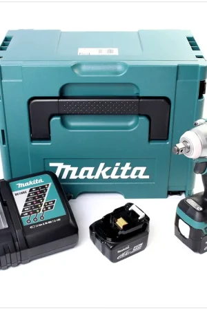 Livraison Express Makita DTW 280 RMJ 14,4 V Li-Ion Boulonneuse à chocs sans fil avec boîtier Makpac + 2x Batteries BL 1440 4 Ah + Chargeur