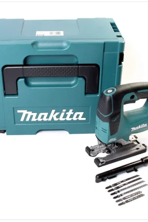 Dernier Modèle Makita DJV 142 Y1J Scie sauteuse sans fil 14,4V Brushless + 1x Batterie 1,5Ah + Coffret Makpac - sans chargeur