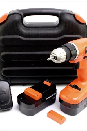 Petit Prix Black & Decker EPC 18 CABK Set Perceuse-visseuse 18 V + 2x Batteries + Chargeur + Coffret