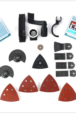 Réduction Makita Set d'accessoires pour Découpeur-ponceur multifonctions DTM 5, 39 pcs. + Set d'aspiration de poussière