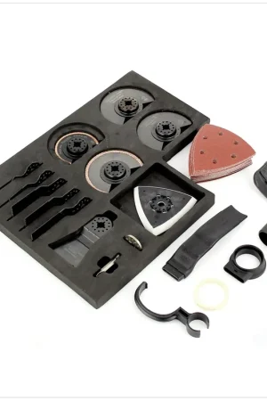 Dernière Chance Makita Kit d'accessoires pour outils multifonctions 42 pièces + kit d'aspiration de poussière dans l'insert pour DTM 50