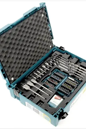 Super Prix Makita B-45032 Jeu d'Embouts et Forets - 100 pièces + Coffret Makpac