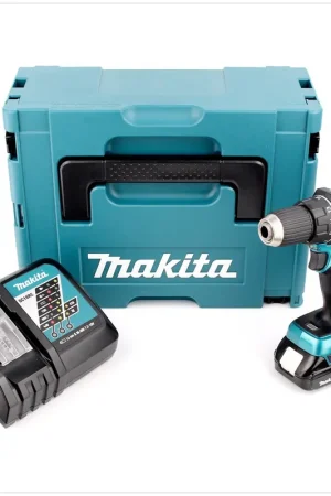 Prix Bas Makita DDF 480 Y1J-D Perceuse visseuse sans fil 18 V, sans balai + 1x Batterie 1,5 Ah + Chargeur + Makpac