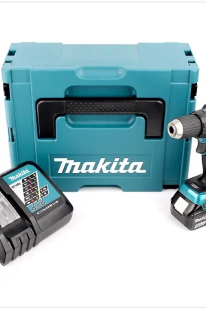 Makita DDF 480 RM1J Perceuse visseuse sans fil 18 V, sans balai + 1x Batterie 4,0 Ah + Chargeur + Makpac Bon Plan