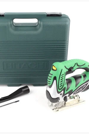 Affaire À Saisir Hitachi CJ 110 MV Scie sauteuse 720 W + Adaptateur d'aspiration + Lame de scie + Coffret de transport