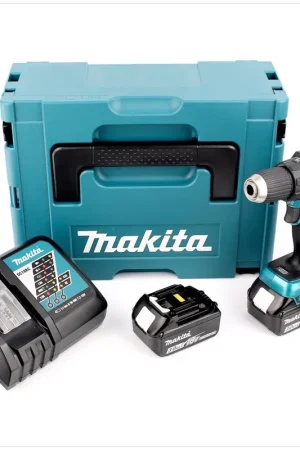 Makita DDF 480 RFJ Perceuse visseuse sans fil 18 V, sans balai + 2x Batteries 3,0 Ah + Chargeur + Makpac Top Vente
