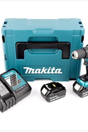 Makita DDF 480 RMJ Perceuse visseuse sans fil 18 V, sans balai + 2x Batteries 4,0 Ah + Chargeur + Makpac Promotion