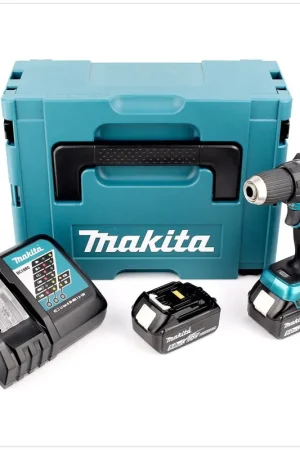 Affaire À Saisir Makita DDF 480 RTJ Perceuse visseuse sans fil 18 V, sans balai + 2x Batteries 5,0 Ah + Chargeur + Makpac